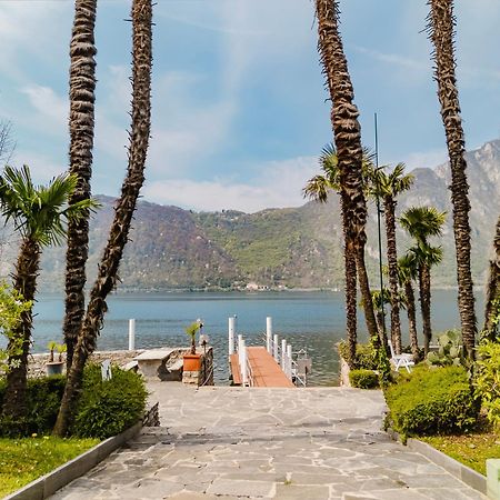 Luganersee, Pool, Strand, Parkplatz, Suite 204 Bissone Exteriör bild