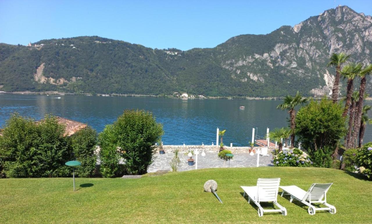 Luganersee, Pool, Strand, Parkplatz, Suite 204 Bissone Exteriör bild