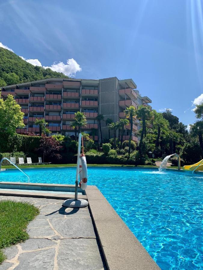 Luganersee, Pool, Strand, Parkplatz, Suite 204 Bissone Exteriör bild