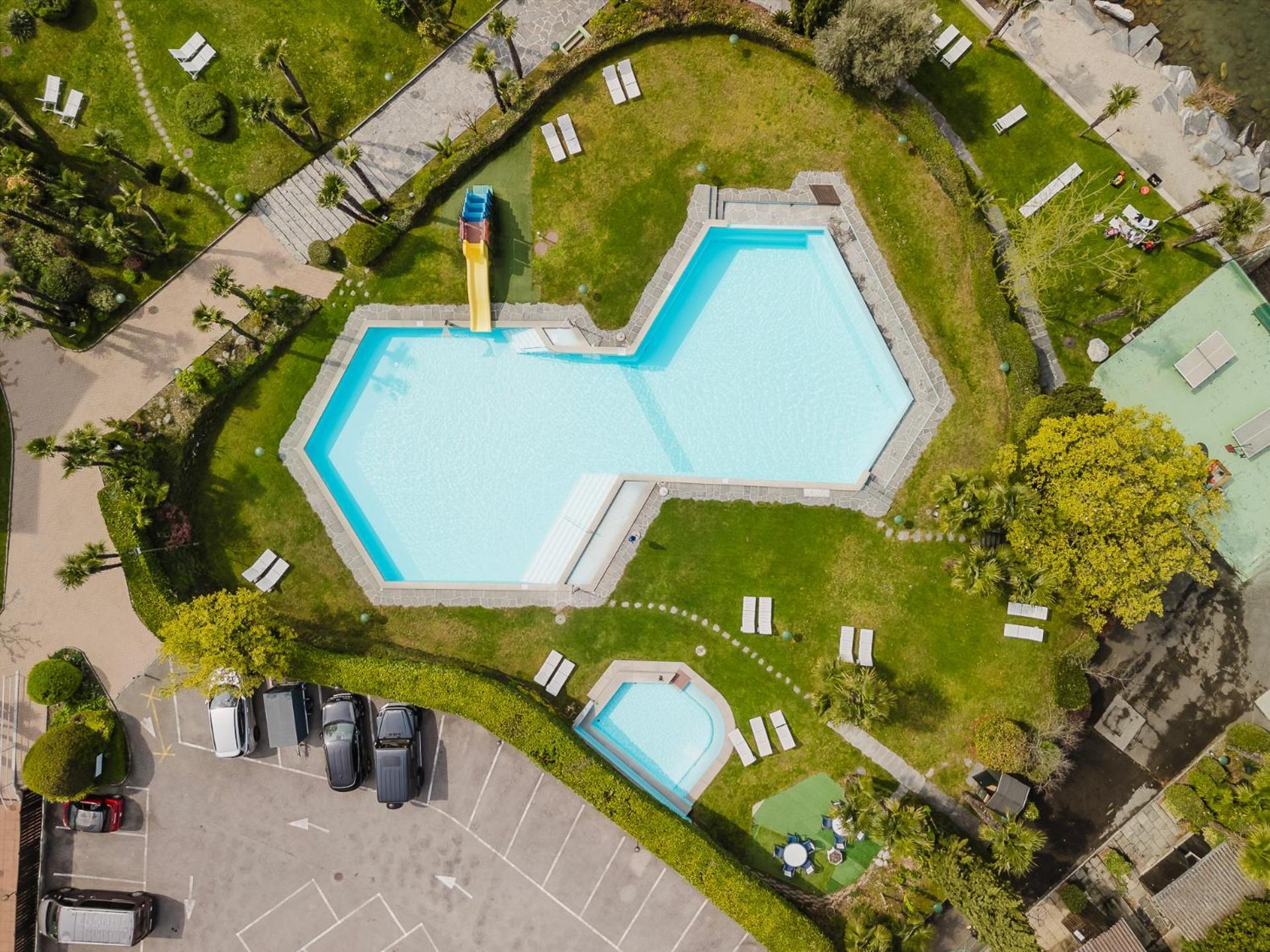 Luganersee, Pool, Strand, Parkplatz, Suite 204 Bissone Exteriör bild