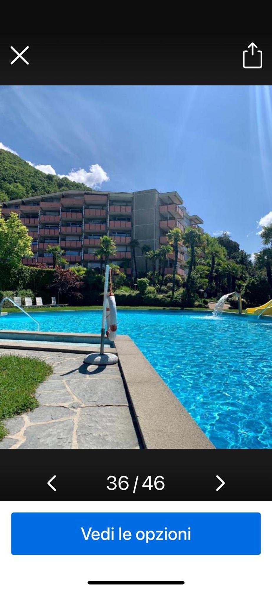 Luganersee, Pool, Strand, Parkplatz, Suite 204 Bissone Exteriör bild